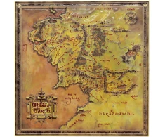 Plakatas LORD OF THE RINGS Žiedų valdovo metalinis žemėlapis