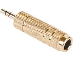 Złącze Priedas Jungtis jack 3.5/6.3 aukso spalvos, metalinė