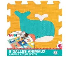 Ludi - Žaidimų kilimėlis su gyvūnais (9 vnt.) - LU10023