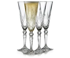 Lyngby Glas – Crystal Melodia šampano taurė – 16 cl – 4 rinkinys