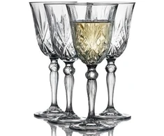 Lyngby Glas - krištolinė Melodia baltojo vyno taurė - 21 cl - 4 vnt. rinkinys