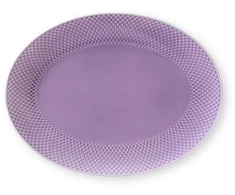 Lyngby Porcelæn - Ovalus serviravimo indas „Rhombe Color“ - 35 x 26,5 cm - violetinė