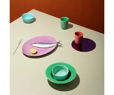 Lyngby Porcelæn - Ovalus serviravimo indas „Rhombe Color“ - 35 x 26,5 cm - violetinė