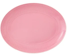 Lyngby Porcelæn - Ovalus serviravimo indas „Rhombe Color“ - 28,5 x 21,5 cm - Rožinis