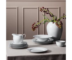 Lyngby Porcelæn - Rhombe balta pietų lėkštė - Ø23 cm