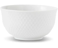 Lyngby Porcelæn – Rombo baltas serviravimo indas – Ø17,5 cm