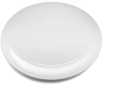 ​Lyngby Porcelæn – rombo baltas serviravimo padėklas 35x26,5 cm​