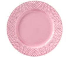 Lyngby Porcelæn – Rombo spalvos pietų lėkštė – Ø21 cm – Rosa