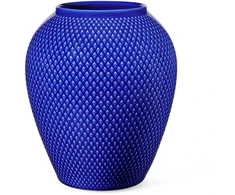 Lyngby Porcelæn – Rombo spalvos porcelianinė vaza – A16,5 cm – Tamsiai mėlyna