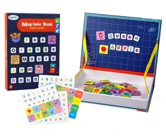 Magnetinė dėlionių knyga Lean Toys Anglų abėcėlės paveikslėliai