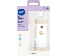 MAM – „Easy Start“ buteliukas nuo dieglių – neutralus – 320 ml, 2 vnt.