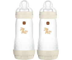 MAM – „Easy Start“ buteliukas nuo dieglių – neutralus – 320 ml, 2 vnt.