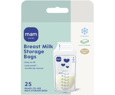 MAM - motinos pieno laikymo maišeliai - 25 vnt. pakuotė - 180 ml