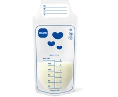 MAM - motinos pieno laikymo maišeliai - 25 vnt. pakuotė - 180 ml