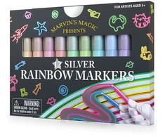 Marvins Magic - sidabriniai vaivorykštės spalvos žymekliai - (MMART002)