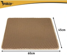 Litter box mat 60x45cm - beige Purlov