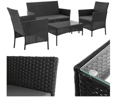 Juodas rattan garden furniture Gardlov 26908