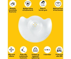 Medela - kontaktiniai spenelių skydeliai - skaidrūs - S, 24 mm, 2 vnt.
