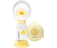 „Medela Swing Flex“ elektrinis krūties pompa – pridedamos 21 mm ir 24 mm krūtų apsaugos