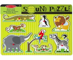 Melissa Doug - Dėlionė su garsais zoologijos sodo gyvūnams (50215)