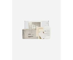 „Meraki“ dovanų dėžutė su krepšeliu, indų šluoste, kempine ir universaliu valikliu – smėlio/baltos spalvos – 1000 ml, 32 x 23 x 13,5 cm