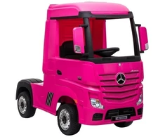 Lean Cars Mercedes Actros rožinis elektromobilis vaikams 4x4