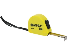 Mega Miara Matavimo juosta ritinėlyje 3 m / 16 mm, 2 kamšteliai, PVC, minkšta