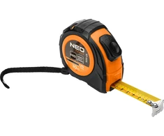Miara Plieninė matavimo juosta 10 m x 25 mm, automatinis užraktas, du stabdymo mygtukai