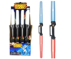 Lean Toys Sulankstomas šviesos kardas su garsais ir šviesos efektais, 122 cm
