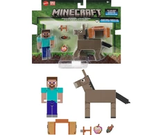 Mattel MINECRAFT PAGRINDINIŲ FIGŪRĖLIŲ 2 VNT. RINKINYS – Styvas ir Asilas