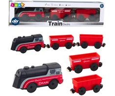 Lean Toys Elektrinis traukinys su magnetiniais vagonais, 29.5 cm