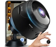 Mini šnipinėjimo kamera su „Full HD“ IR „Wi-Fi“ aptikimu