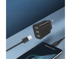 Mocna Galingas „Cube“ 3 x USB universalus 3 prievadų USB įkroviklis 5V 3.4A