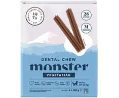 Monster Pet Food „Monster“ naminių gyvūnėlių maistas – šunų dantų kramtukas vegetariškas – vidutinio dydžio – 720 g (28 vnt.)