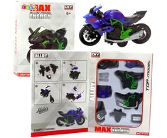 Lean Toys Surenkamas motociklo modelis 1:14 žalia-mėlyna
