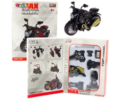 Lean Toys Motociklo modelis 1:14 su auksiniais elementais