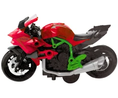 Lean Toys Motociklo modelis 1:14, žalia-raudona spalvos