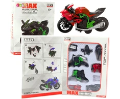 Lean Toys Motociklo modelis 1:14, žalia-raudona spalvos