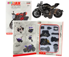 Lean Toys Motociklo surinkimo varžtas metalui 1:14 „pasidaryk pats“ aukso elementai Juodas