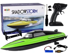 Lean Toys Žalias Nuotoliniu Būdu Valdomas Motorlaivis R/C 2.4G