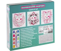 „Moxy“ akvarelės paveikslų kawaii rinkinys – katė