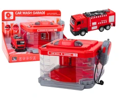 Lean Toys Gaisrinės Garažas su Šviesos ir Garso Efektais, Vandens Purškimo Funkcija