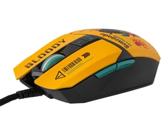 Pelė Myszka žaidimams A4Tech Bloody W63 Max RENEGADE su laidu 12000 dpi optinė geltona