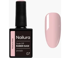 Nailura - Kaučiuko bazė 7 - Persikų rožinė - 10 ml