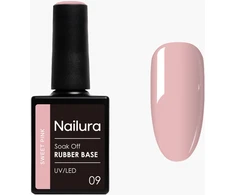 Nailura - Rubber Base 9 - Saldžiai rožinė - 10 ml