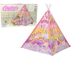Lean Toys Vaikiška indėniška palapinė Unicorn Ponies Rožinė