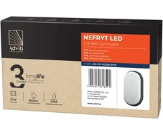 Sieninis šviestuvas Orno NEFRYT LED 10W, sodo šviestuvas, 800lm, IP54, 4000K, juodas