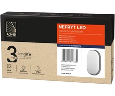Sieninis šviestuvas Orno NEFRYT LED 15W, sodo šviestuvas, 1100lm, IP54, 4000K, pilkas