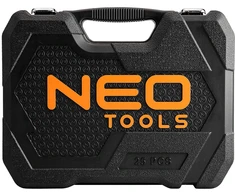 Neo Tools Rinkinys 1/2" galvučių raktų rinkinys, 25 vnt., satininis