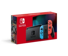 Nintendo jungiklių konsolė su neoninės raudonos ir neoninės mėlynos spalvos „Joy-Con“ valdikliais (V2)